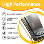 Attic Door Insulation Cover 25"x54"x11", Energy Saving Tent Attic Stairs Cover Ladder Pull Down Insulator, Stairway Insulation with Zipper (2 pcs Attic Cover)