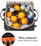 Odoland 48/72 Can Rolling Cooler Bag with Wheels & Handle, Collapsible Insulated Ice Chest for Beach, Camping & Tailgating - Portable Travel Soft Cooler on Wheels, Collapses for Easy Storage