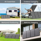 400W Portable Solar Panel Foldable Lightweight Charger with Upgraded Bracket, 36V Waterproof 400 Watts Solar Panels for RV, Campervan, Power Outages, Sheds, Outdoor Off Grid Essentials