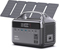 Portable Power Station 300W, 192Wh LiFePO4 Battery Solar Generator with Solar Panel & AC Outlets 110V/ 600W Surge, Power Bank Fast Charging for Camping Essentials/Home/Power Outage/Hurricane Emergency