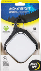 Nite Ize Radiant Revolve Rechargeable & Solar Lantern - Premium Solar Light for Camping Accessories & Backpacking Gear - Weather-Resistant Design with 360-Degree Rotating Body