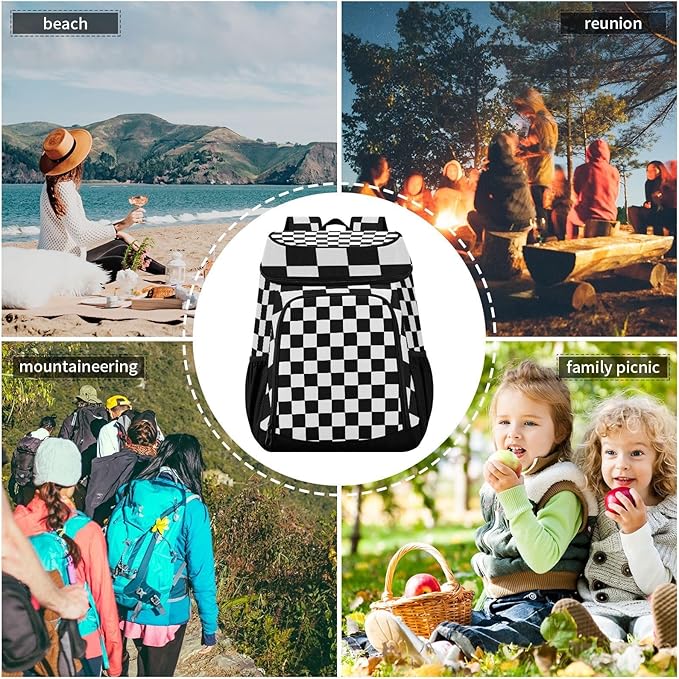 Tropical Pineapples Fruits Cooler Backpack Insulated Leak Proof Beach Cooler Bag Soft Lunch Picnic Hiking Camping Backpack Cooler