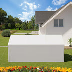 10x20 FT Heavy Duty Carport Car Tent Car Canopy Storage Shed, Portable Garage with Removable Sidewalls & Doors All-Season Tarp for Car,Truck,SUV,Party White