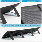 100W 12V Foldable Solar Panel – Monocrystalline Portable Charger for Camping, Laptop & Smartphone with 5V USB & 18V DC Output