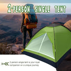 1-Person Dome Tent for Camping Waterproof Lightweight Portable Backpacking Orange/Blue/Army Green/Green