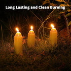 15-Hour Natural Beeswax Candles Compatible with Candle Lanterns - Smokeless Clean Long Lasting Burning for Outdoor, Camping, Emergency, Survival Emergency Preparedness- 20Pack