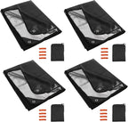 RedSwing 4 Pack Emergency Blankets, Waterproof Survival Thermal Tarp, Multipurpose Reflective Insulated All Weather Blankets for Camping Hiking, Black