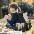 Wolf Backpack for Men Lightweight Bookbag with Lunch Box Large Capacity Daypack with Detachable Lunch Bag for Travel Outdoor Casual Daypack