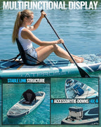 10'6''x33''Inflatable Stand Up Paddle Board, 400lbs Extra Wide Stand Up Paddleboard with Kayak Seat, Anti-Slip EVA Deck Premium SUP Accessories Kit, Non-Slip Stable Deck Boat for Yoga Fishing Surf