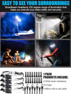 LED Headlamp Flashlight, 1000L 230° Broadbeam Headlight, USB C Rechargeable Head Lamp with Red Taillight, Lightweight Waterproof Headlamps for Camping Running Hiking, Hard Hat Headlamp 4Packs