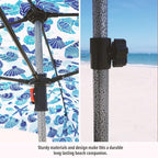 Qipi Beach Cabana - Easy to Set Up Canopy, Waterproof, Portable 6' x 6' Beach Shelter, Included Side Wall, Shade with UPF 50+ UV Protection, Ultimate Sun Umbrella - for Kids, Family & Friends