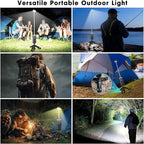 Camping Lights Rechargeable, Detachable Camping Lantern with Stand, Telescopic Waterproof Camp Lamp, Magnetic Work Hanging Light, LED Tent Flashlights for Emergency (Matte Black)