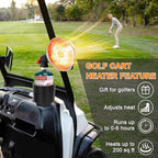 Golf Cart Heater, Portable Propane Heater with Self Igniter, 2-in-1 Outdoor Space Heaters with Cup Holder & Cylinder Base, Golf Cart Accessories, Cordless Camping Heaters for Tents,Hunting,Ice Fishing