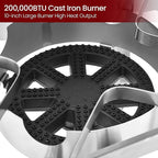 ARC Advanced Royal Champion ARC Propane Burner, 200,000 BTU Propane Stove with 0-20 PSI Regulator, Outdoor Burners for Cooking Gas Burner Gas Cooker Single Burner for Outdoor Cooking
