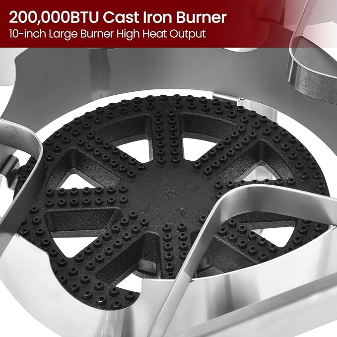ARC Advanced Royal Champion ARC Propane Burner, 200,000 BTU Propane Stove with 0-20 PSI Regulator, Outdoor Burners for Cooking Gas Burner Gas Cooker Single Burner for Outdoor Cooking