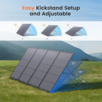 400W Portable Solar Panel for Power Station, 400 Watt 36V ETFE Foldable Solar Panel Charger, IP67 Waterproof Enhanced Kickstands for Off-Gird Outdoor Camping RV SUV Emergency Power Supply