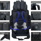 80L 100 liters Hiking Backpack Camping Rucksack, Men Outdoor Travel Climbing Knapsack Mountaineering Trekking Backpack