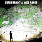 Flashlight Rechargeable Flashlights High Lumens, 99,000 LM Bright LED Flashlight Powered Flash Light, USB Rechargeable Flashlights & Waterproof Handheld Flash lights for Home Camping Hiking(2 Pack)