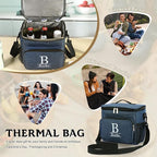 Personalized Insulated Cooler Bag, Custom Name Portable Insulated Camping Bag Suitable for Picnic Beach Hiking Travel