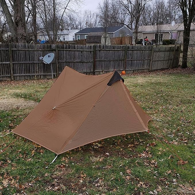 3FULGEAR Lanshan 2 Tent 2 Person Ultralight Camping Tent, 3/4 Season Professional 15D Silnylon Rodless Tent for Camping, Climbing, Hiking