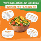 Emergency Essentials Ultimate Fruit & Veggie Kit | 12 Freeze-Dried & Dehydrated #10 Cans | 302 Servings | 30-Year Shelf Life Long-Term Food Storage | Emergency Preparedness Fruit Vegetable Variety Pack
