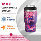 HAUSHOF Can Cooler, 12 oz Slim Can Cooler, 4 in 1 Insulated Beer Can Cooler, Fits for 12 oz Standard Can|12 oz Slim Can|12 oz Beer Bottle, Perfect for Camping, Beach, Picnic