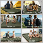 Elegear CumbreX™ Double Sleeping Pad for Camping, 4.7" Ultra-Thick Inflatable Camping Sleeping Pad 2 Person with Built-in Foot Pump, Portable Camping Sleeping Mat for Backpacking Hiking Tent, Full