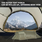 Naturehike Opalus 4 Season Camping Tent, Waterproof 2-3 Person Backpacking Tent, Double Layer Tunnel Winter Tents for Camping