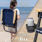 GoSports WOVN Beach Backpack Chair - 9 Styles Available - Premium Folding Camping Chair
