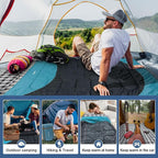 Double Sleeping Bag for Adults Machine Washable 2 Person Camping Sleeping Bag Queen Size Waterproof with Compression Sack for Cold Weather 3-4 Seasons