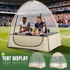 Sports Tent with 4-Side Clear PVC, 1-3 Persons All Weather Bubble, Instant Sun Rain, No Condensation, Spacious Interior, Ultra Visibility, for Sports Events Camping Fishing Cheering