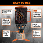 Jetboil Flash Java Portable Fast Boil Stove and Coffee Press for Camping and Backpacking, 1-Step Auto Ignition, Propane/Isobutane Burner