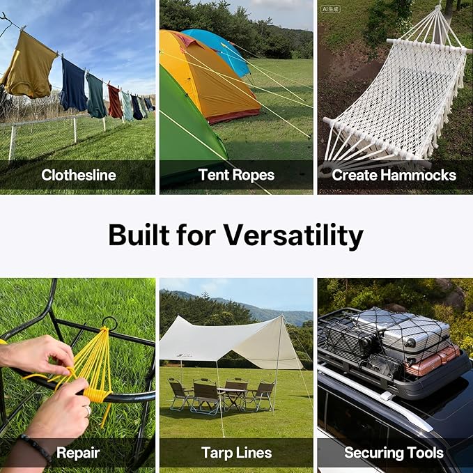 1200 Paracord Rope - 4.4mm 14 Strand Nylon Parachute Spool para Cord Lanyard for Outdoor Camping Survival Utility Tent Crafting DIY Projects Fishing Clothsline Bracelet - Camo Green 100FT