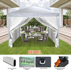Heavy Duty Pop Up Canopy, Carport Canopy with UV Protection, Waterproof Fabric, Adjustable Heights, and Easy Assembly – Ideal for Outdoor Events, Camping, and Carports (10 x 20) (White)