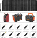 Takki 450W Peak Solar Generator 277Wh Portable Power Station with Solar Panels 40W Included 110V Pure Sine Wave AC Outlet DC USB Ports for Camping CPAP Emergency Tent Outdoor