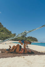 Neso Grande Portable Beach Tent Sun Shelter - Lightweight Beach Shade Canopy - Easy Setup for Family Outings - Patented Reinforced Corners - UPF 50+ Sun Protection - 7ft Tall, 9 x 9ft