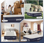 Air Mattress Full with Built in Pump,18''Raised Blow Up Mattress 2 Mins Self-Inflation/Deflation,Upgraded Thicker Inflatable Mattress，Air Bed with Storage Bag for Guests,Home，Camping，660 lbs Max