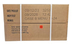 Genuine U.S. Military Surplus Ready to Eat Meals (12 Packs) Inspection Date 01/2026 or Newer - Case A, Case B and A/B Combo available. Manufactured by Wornick, Sopacko or Ameriqual. (A/B Case Combo [Menus 1-24])