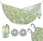 Light Yellow Flowers Hammocks for Camping Swing Hammock for Camping Travel Accessories