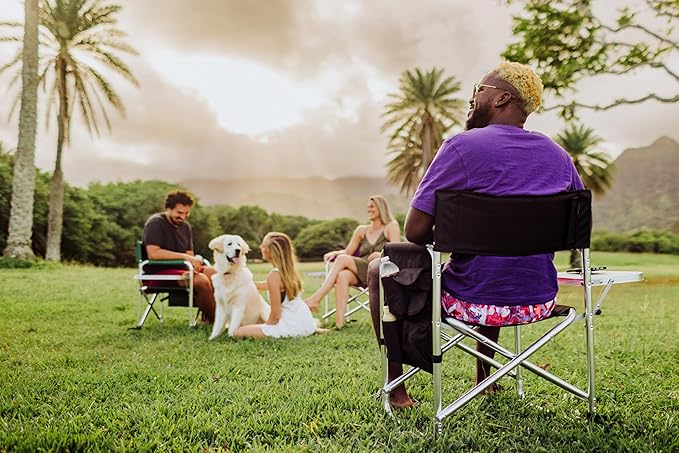 Picnic TIME NFL Unisex-Adult NFL Sports Chair with Side Table, Beach Chair, Camp Chair for Adults