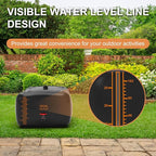 30 Gallon Water Storage Bladder - 1000D PVC Black RV Water Bladder, Portable Collapsible Storage Tank Containers for Gardens, Camping, Emergency Use