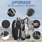 Hiking Backpack, 40L Lightweight Camping Backpack with Rain Cover, Water Resistant Large Hiking Bag Outdoor Travel Daypack for Men Women, Black