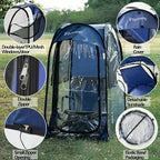 Sports Tent: Flycoop Portable Weather Pop Up Pod 1 Person to Provide Shelter from Wind Rain and Cold Weather Shelter for Outdoor Activities, Sports Events, Camping and Hiking