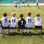 Plastic Folding Bench - Portable Bench Used for Indoor, Outdoor, Picnic, Party, Camping, Dining Seat, Garden Soccer Multipurpose Entertaining Activities, White (2, Black, 8 Feet)