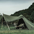 OneTigris Conifer Canvas Hot Tent with Stove Jack, Fire Retardant Teepee for Adults, Snow Skirt for Winter Camping, Travel, Bushcraft