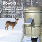 POWOXI 12V 1.7W Solar Panel for Deer Feeder Waterproof Solar Battery Charger with Mounting Bracket Alligator Clip Feeder Solar Panel 12 Volt