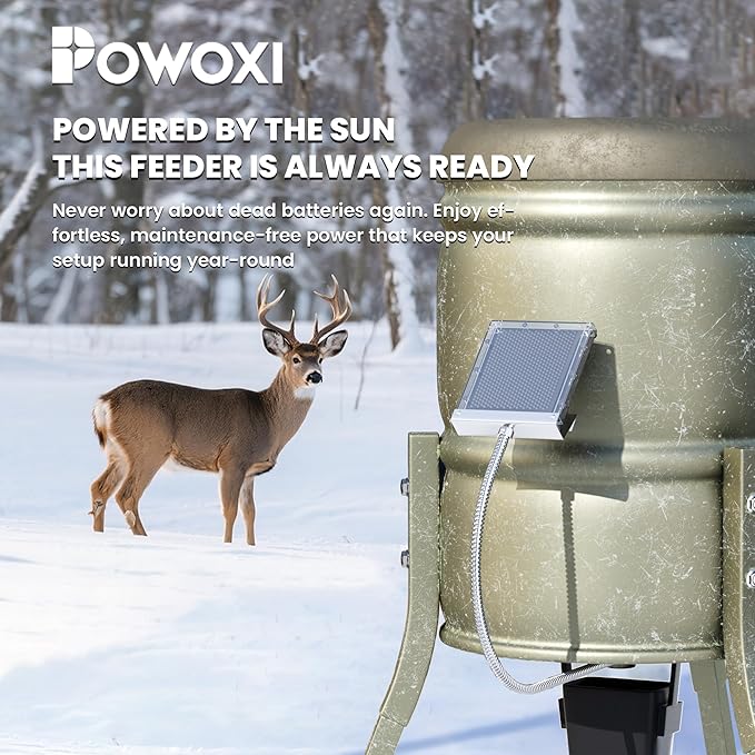 POWOXI Solar Panel for Deer Feeder 6V 1.5W Waterproof Solar Battery Charger with Mounting Bracket Alligator Clip Game Feeders Solar Panel 6 Volt (Pack of 2)