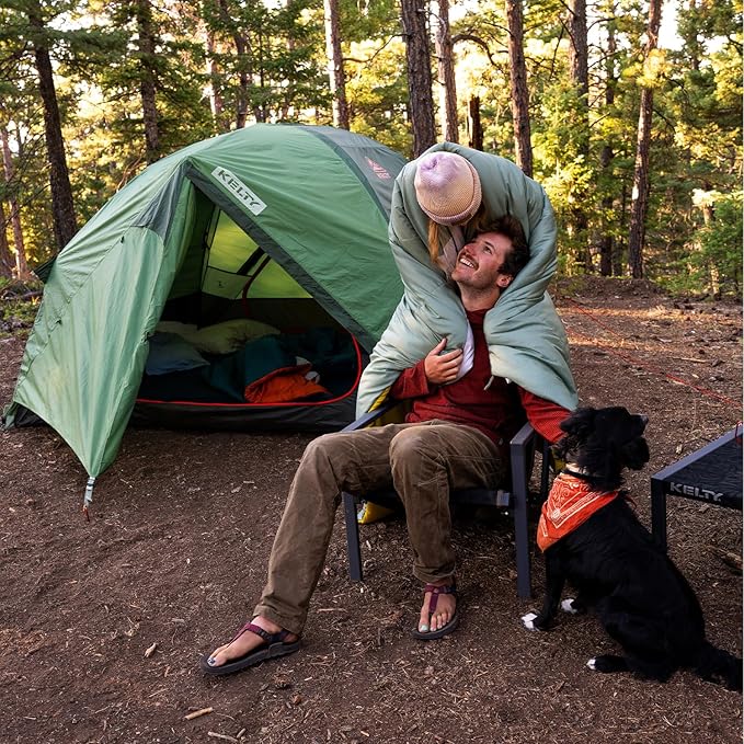 Kelty Wireless Freestanding Camping Tent, 2 4 or 6 Person Size, Huge Interior and Peak Height, Intuitive + Easy to Pitch, Color Coded Setup