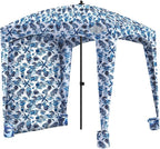 Qipi Beach Cabana - Easy to Set Up Canopy, Waterproof, Portable 6' x 6' Beach Shelter, Included Side Wall, Shade with UPF 50+ UV Protection, Ultimate Sun Umbrella - for Kids, Family & Friends
