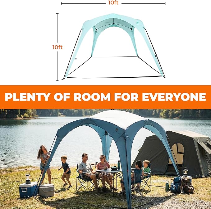 Pop ’N Go® Beach Canopy – Windproof, Beach Tent with Quick Setup, UV Shade, Lightweight & Portable Design – Perfect for Beach Days, Outdoor Play, Camping & Family Adventures (Sweet Mint)